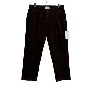 I Love Ugly Slim Kobe Pants Mens Large Brown Straight Cropped 33x25.5 NWT
